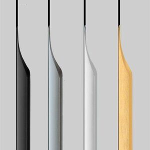 Modern Gold Finger Pulls - Sleek Concealed Cabinet Handles for Kitchen & Drawers